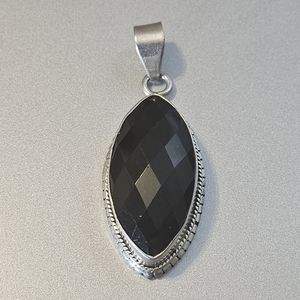 Black Onyx Pendant set in .925 sterling